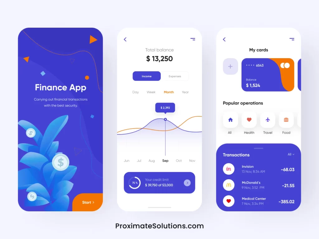 Finance App Designs