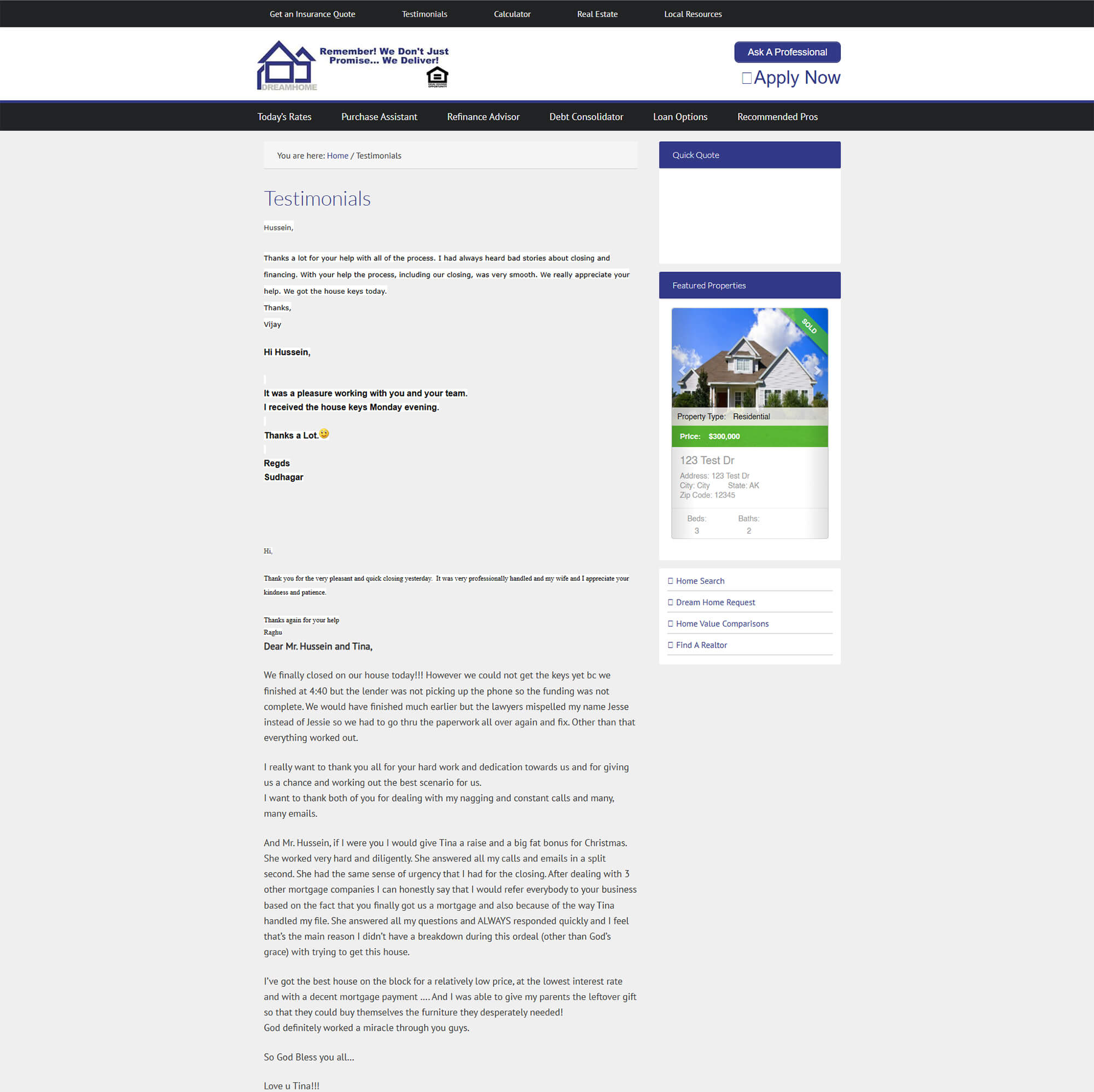 Before redesign