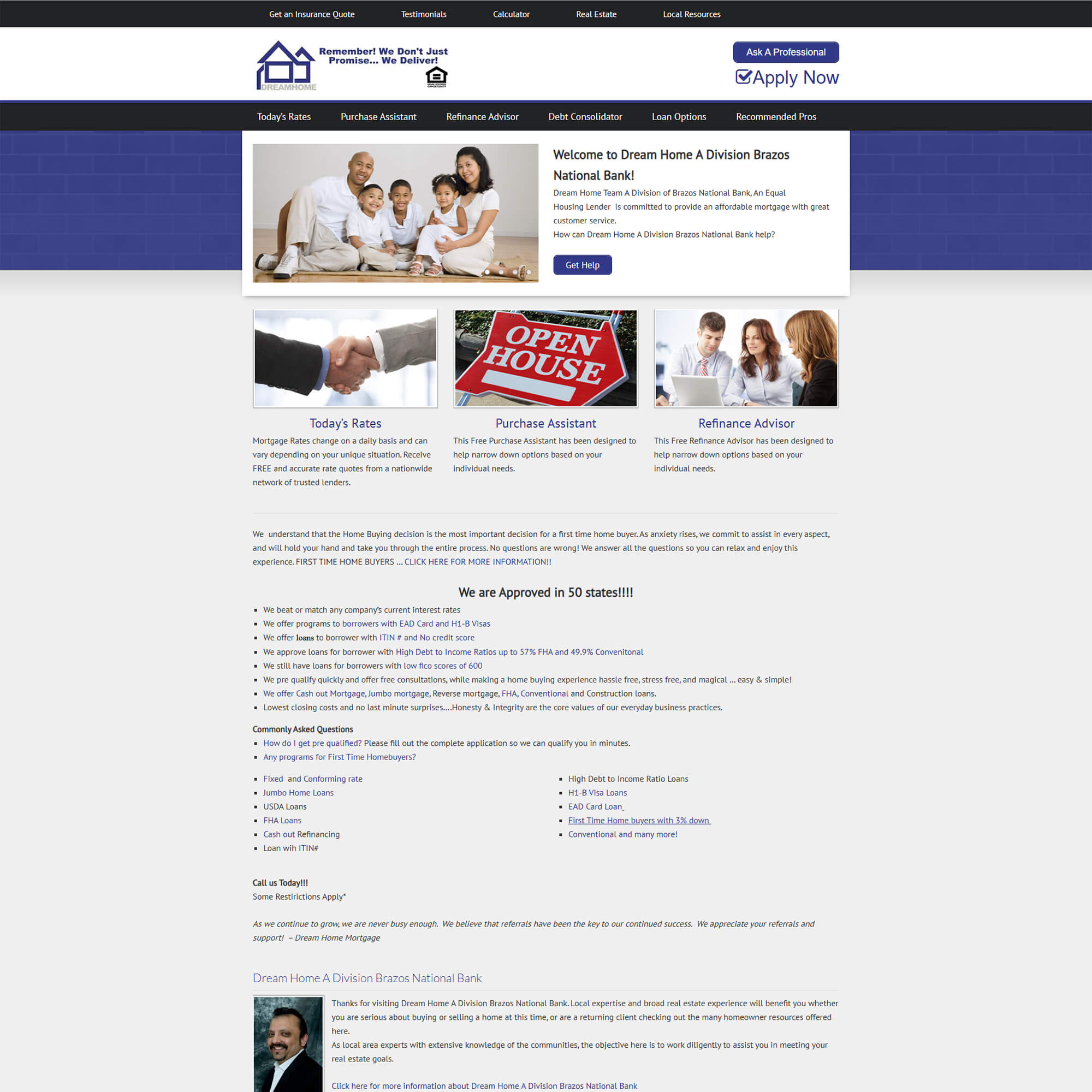 Before redesign