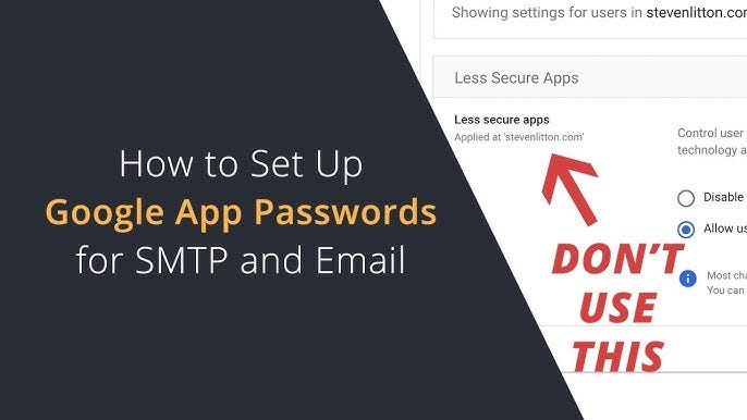 Set Up SMTP